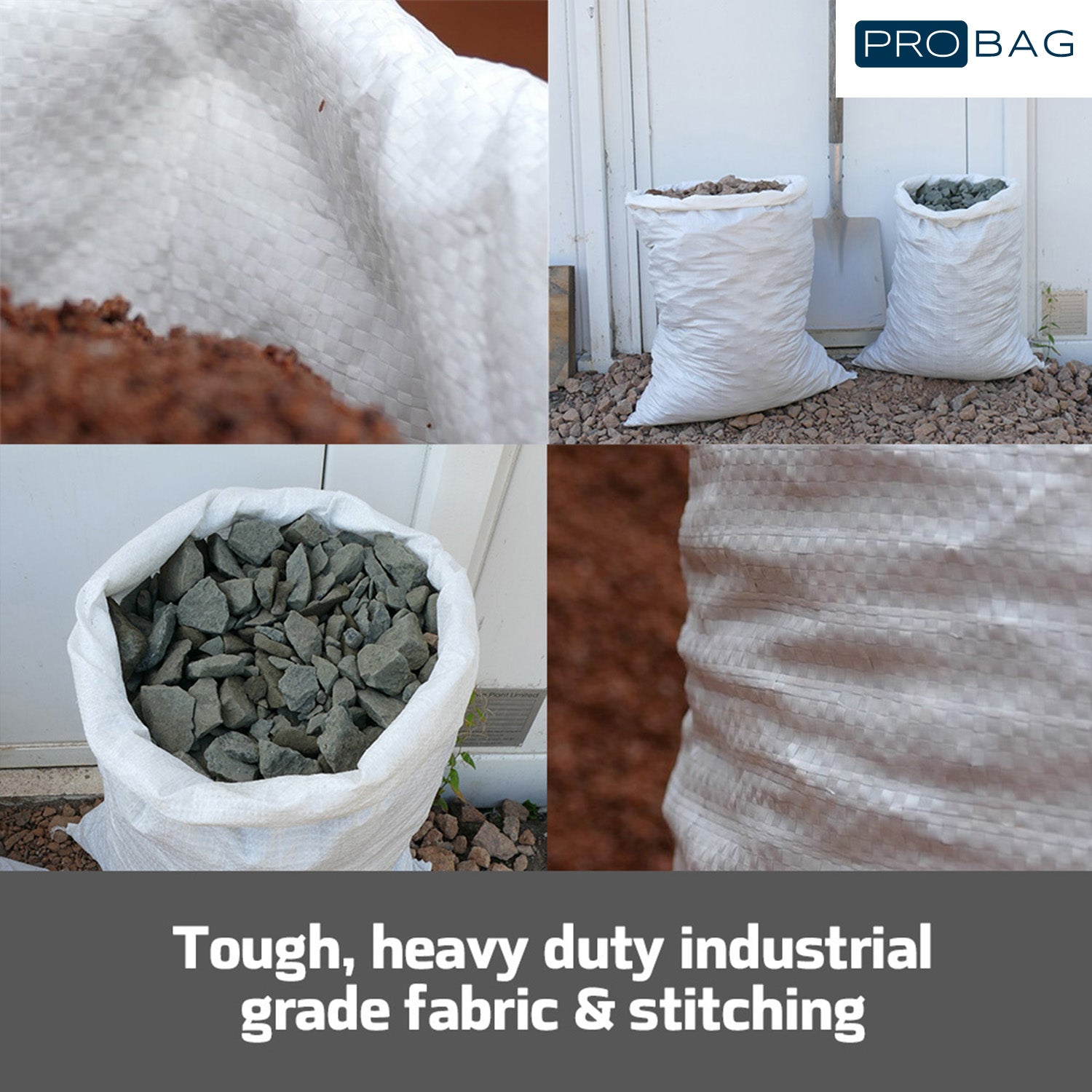 60x100cm Rubble Sack - Woven Polypropylene
