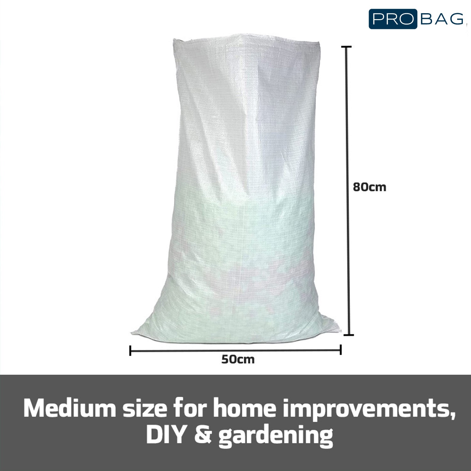 50x80cm Rubble Sack - Woven Polypropylene